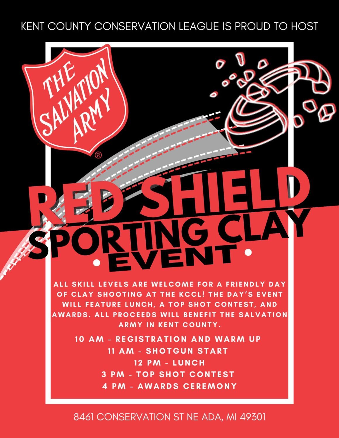 The Salvation Army's Red Shield Sporting Clay event benefits Kent County residents.