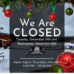 KCCL will be closed for Christmas