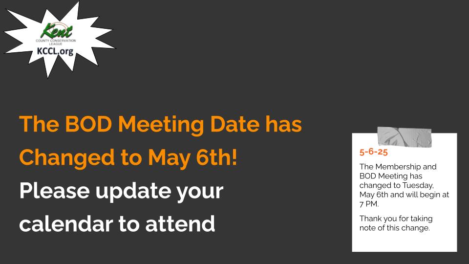 The next BOD Meeting is May 6, 2025 at KCCL